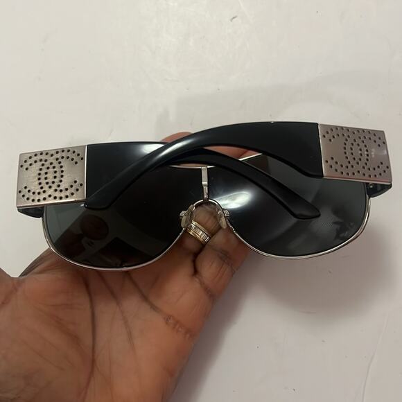 Chanel Aviator 4154 Black Wraparound design Sunglasses - Picture 4 of 9